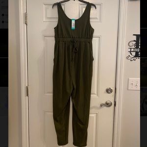 NWT Kaileigh Addison Ribbed Maternity Jumpsuit Green - Stitchfix